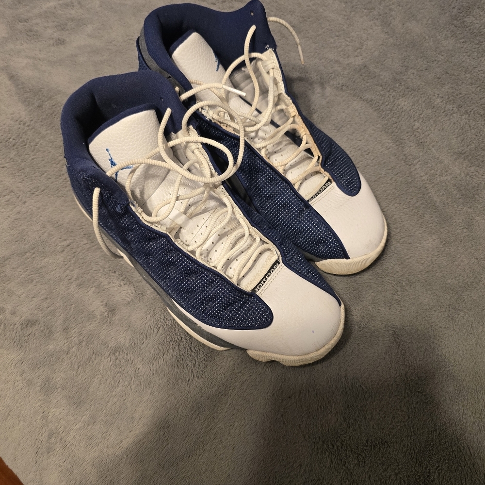 Men's Blue and White Sneakers Jordan 13's - Picture 4 of 4